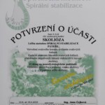 Jana Čejková certifikát skoliozy